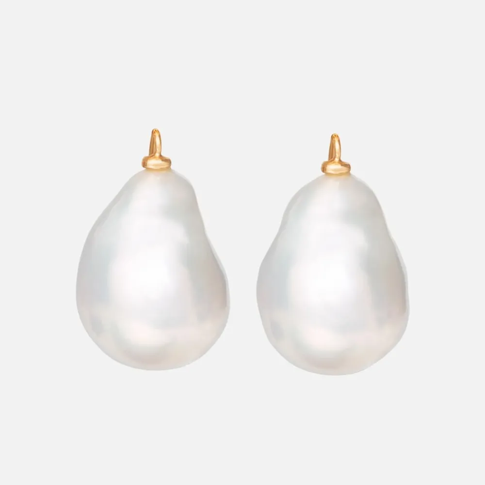 Ole Lynggaard Earring Pendants And Drops-Baroque pearl earring drops