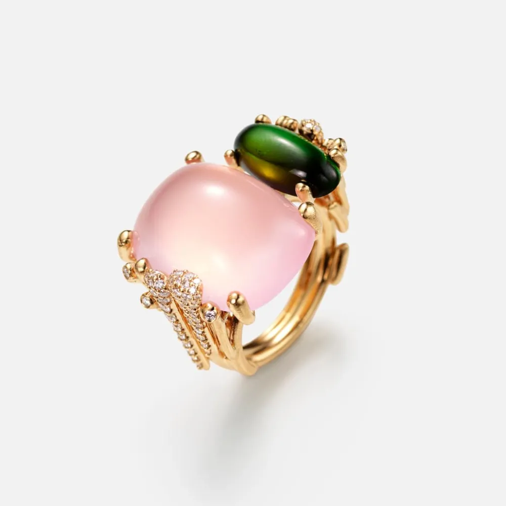 Ole Lynggaard Rings-BoHo ring double pavé