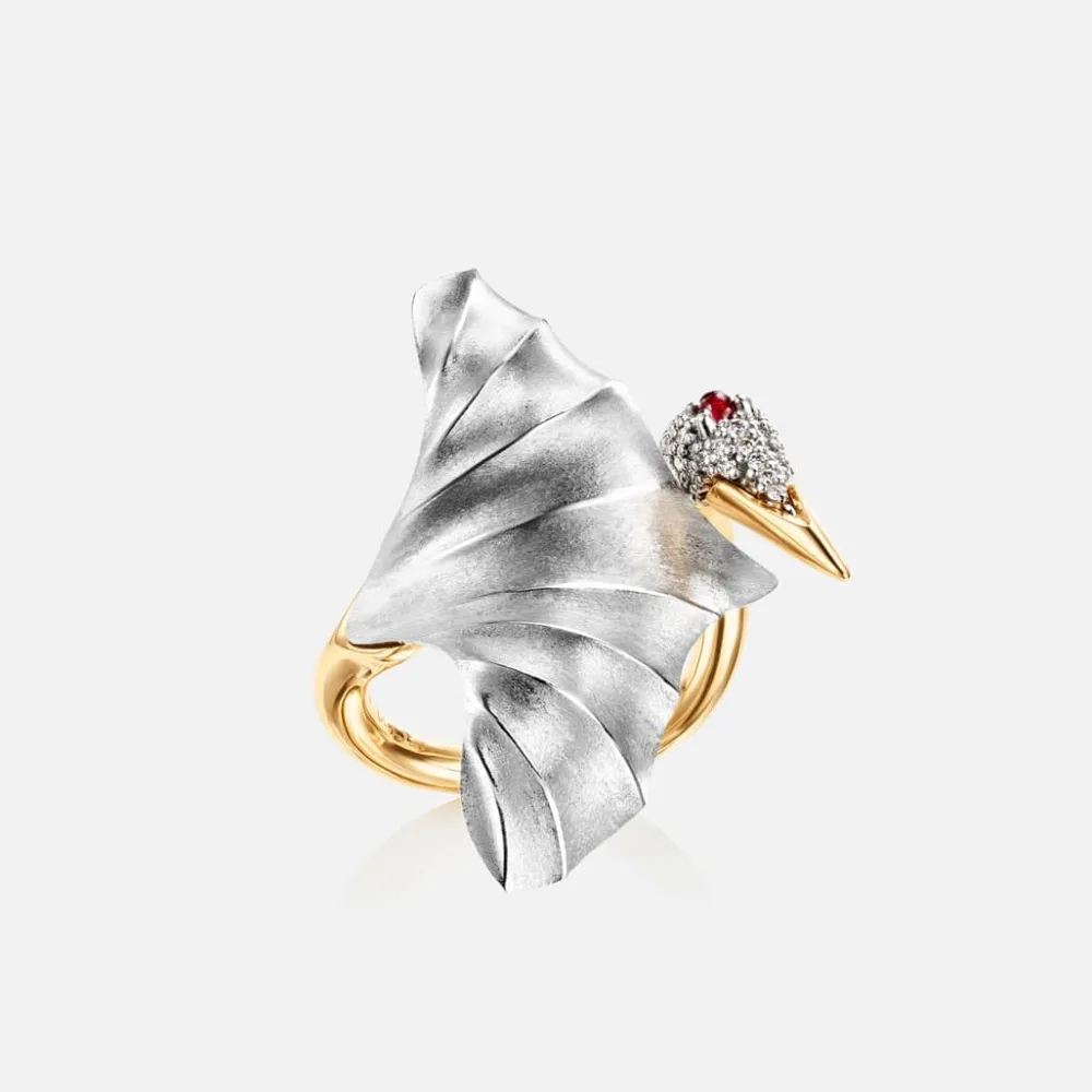 Ole Lynggaard Rings-Cranes ring medium