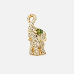 Ole Lynggaard Pendants | High Jewellery-Elephant pendant large pavé