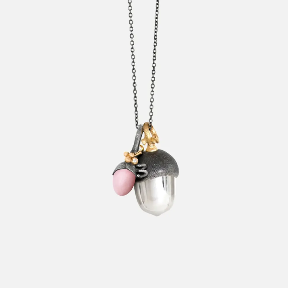 Ole Lynggaard Pendants-Forest Acorn pendant large