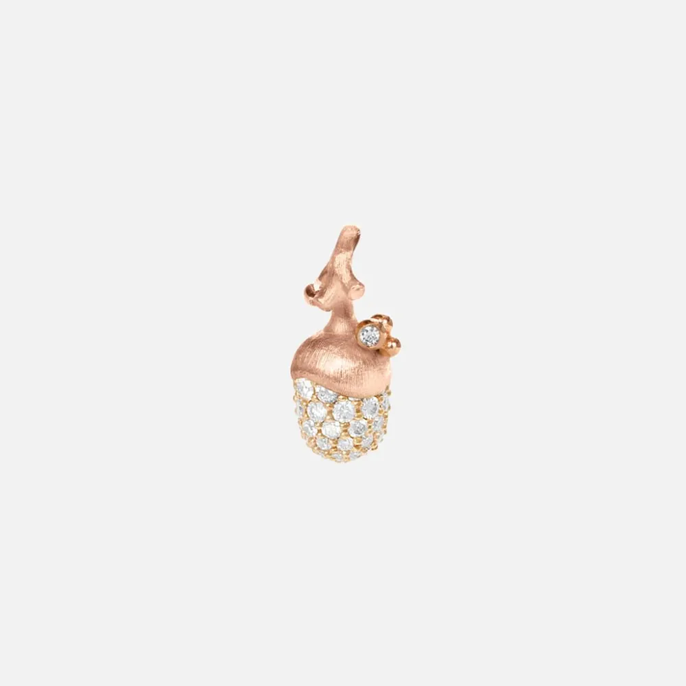 Ole Lynggaard Pendants-Forest Acorn pendant small pavé