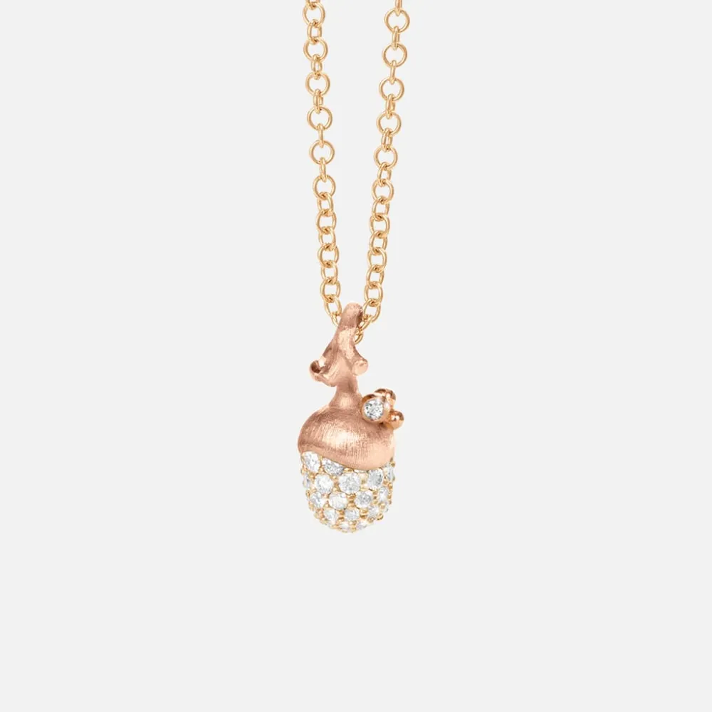 Ole Lynggaard Pendants-Forest Acorn pendant small pavé