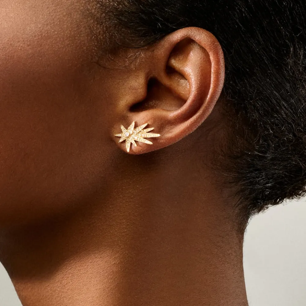 Ole Lynggaard Earring Pairs-Funky Shooting Stars stud Earrings