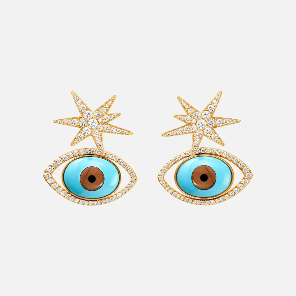 Ole Lynggaard Earring Pairs-Funky Stars stud Earrings medium