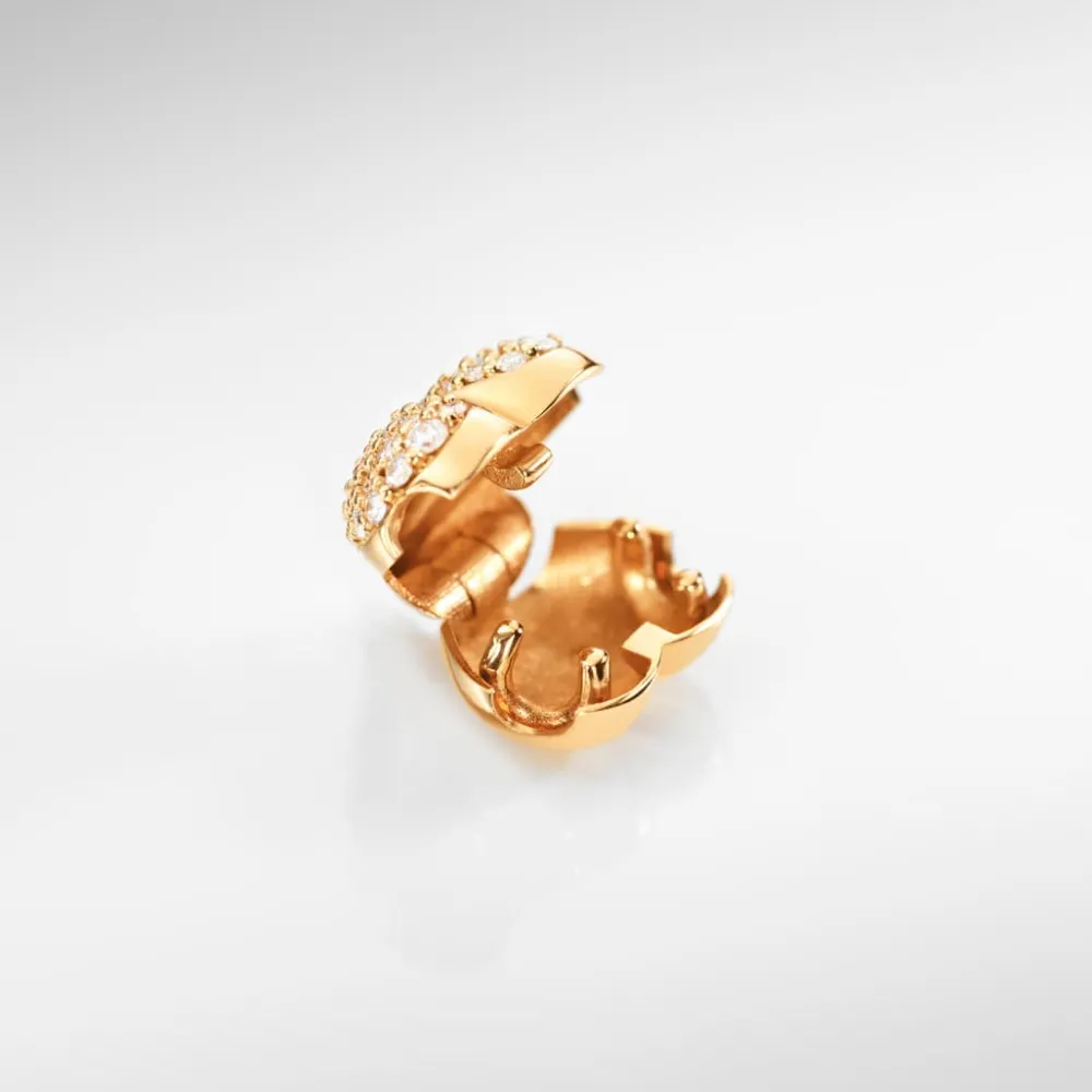 Ole Lynggaard Pendants | Bead Colliers And Clasps-Hearts clasp pavé
