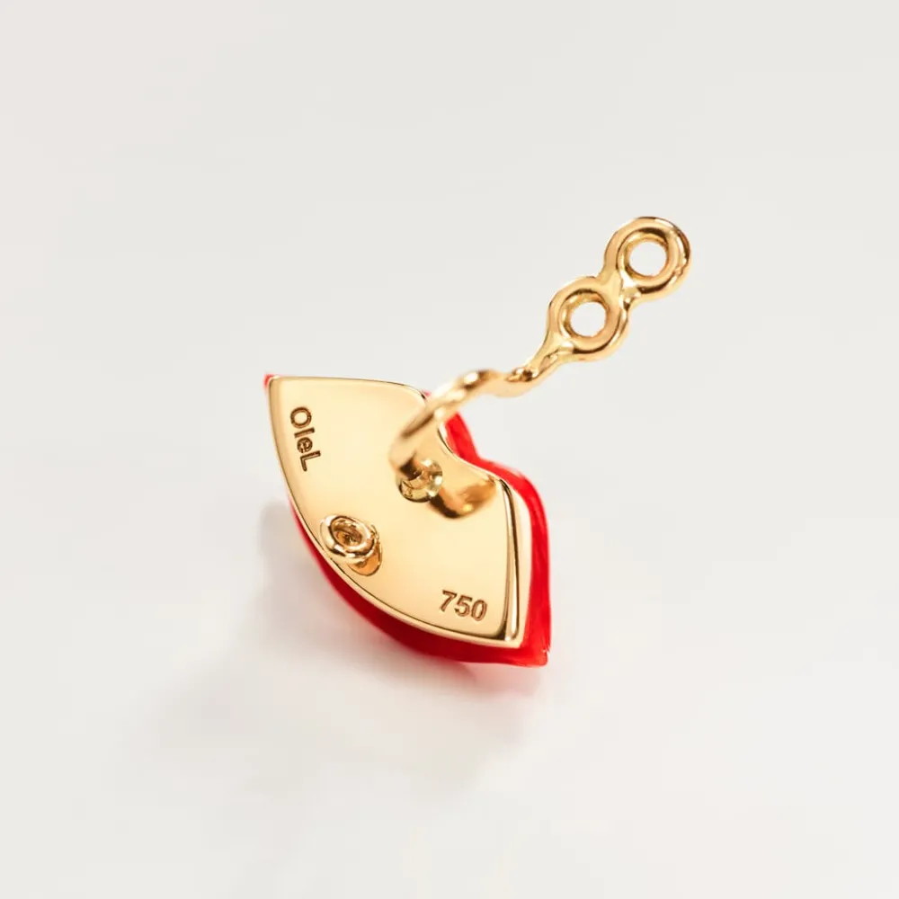 Ole Lynggaard Earring Pendants And Drops-Hot lips earring pendant