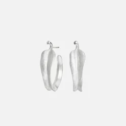 Ole Lynggaard Earring Pairs-Leaves creols small