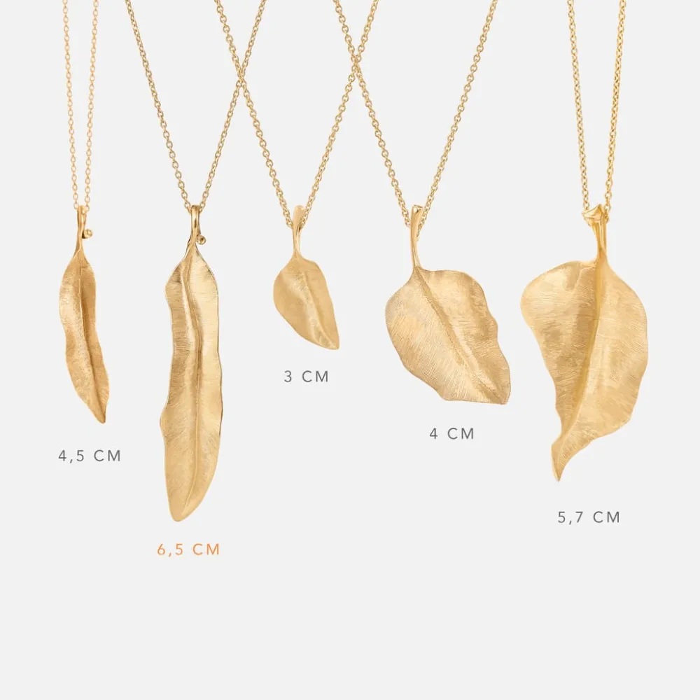 Ole Lynggaard Pendants-Leaves pendant large
