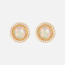 Ole Lynggaard Earring Pairs | Earring Pendants And Drops-Lotus diamond wreath earring pendants