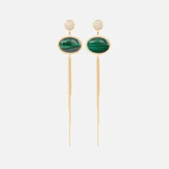 Ole Lynggaard Earring Pendants And Drops-Lotus earring pendant 6 cm