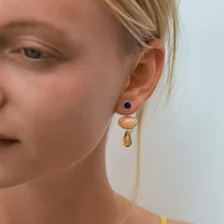 Ole Lynggaard Earring Pendants And Drops-Lotus earring pendants small