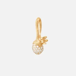 Ole Lynggaard Pendants-Lotus Sprout pendant pavé