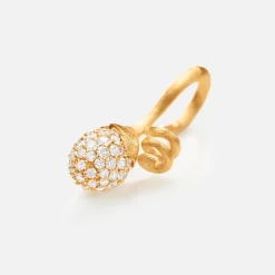 Ole Lynggaard Pendants-Lotus Sprout pendant pavé