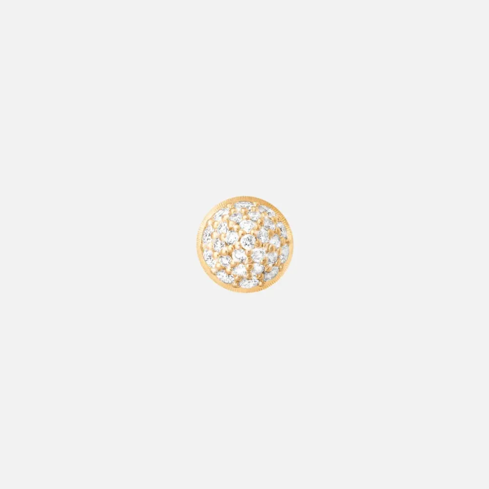 Ole Lynggaard Earring Singles-Lotus Stud Earring pavé
