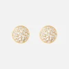 Ole Lynggaard Earring Pairs-Lotus stud earrings pavé