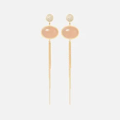 Ole Lynggaard Earring Pairs-Lotus stud earrings pavé