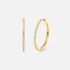 Ole Lynggaard Earring Pairs-Love Bands creols large