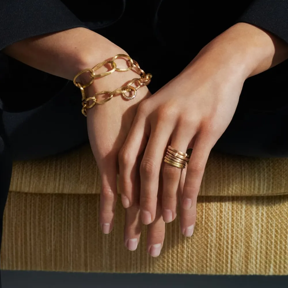 Ole Lynggaard Bracelets-Love bracelet medium with charm pavé