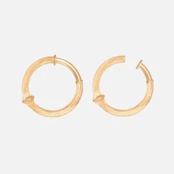 Ole Lynggaard Earring Pairs-Nature creoles large