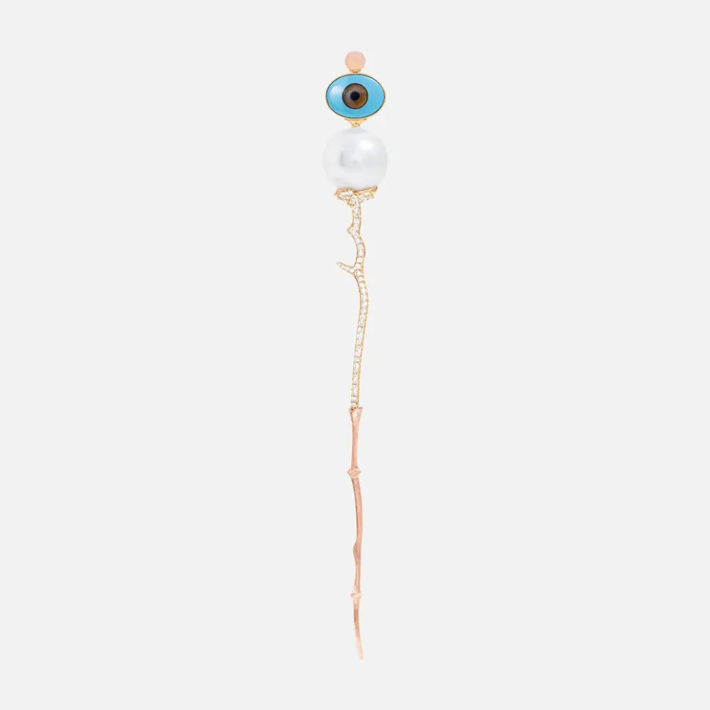 Ole Lynggaard Brooches-NATURE EVIL EYE BROOCH