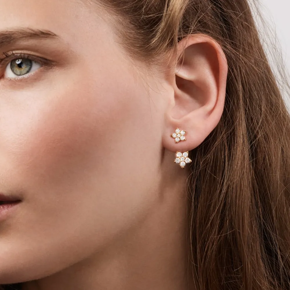 Ole Lynggaard Earring Pairs | Sets-Shooting Stars stud earrings with pendant