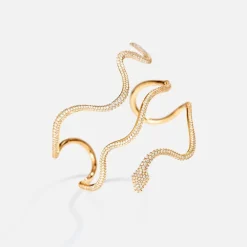 Ole Lynggaard Bracelets | High Jewellery-Snakes bangle large pavé