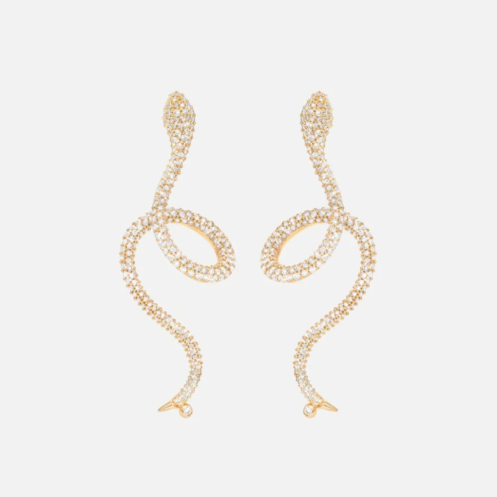Ole Lynggaard Earring Pairs | High Jewellery-Snakes earrings pavé