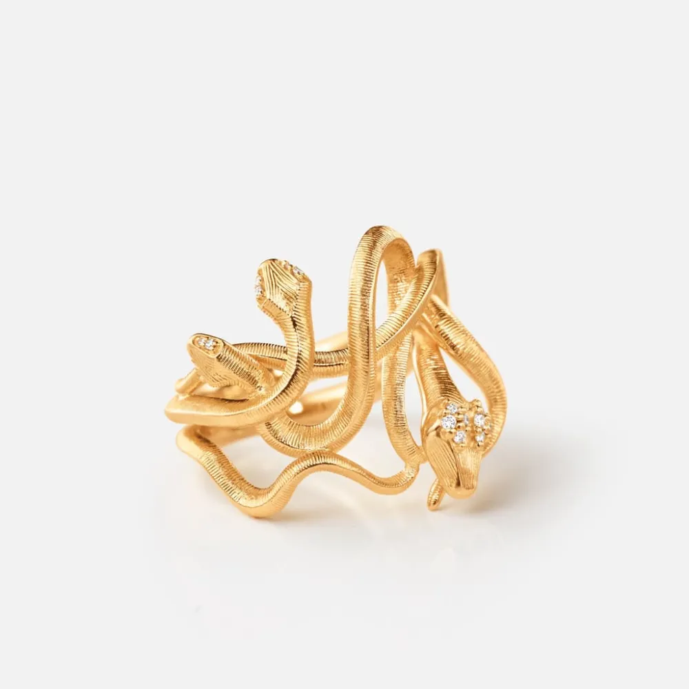 Ole Lynggaard Rings-Snakes Medusa ring