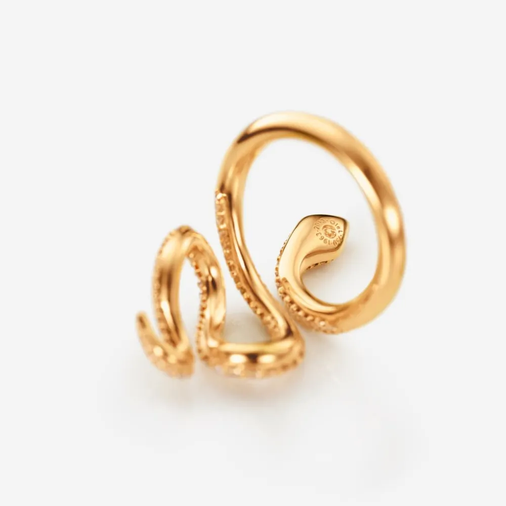 Ole Lynggaard Rings-Snakes ring medium pavé