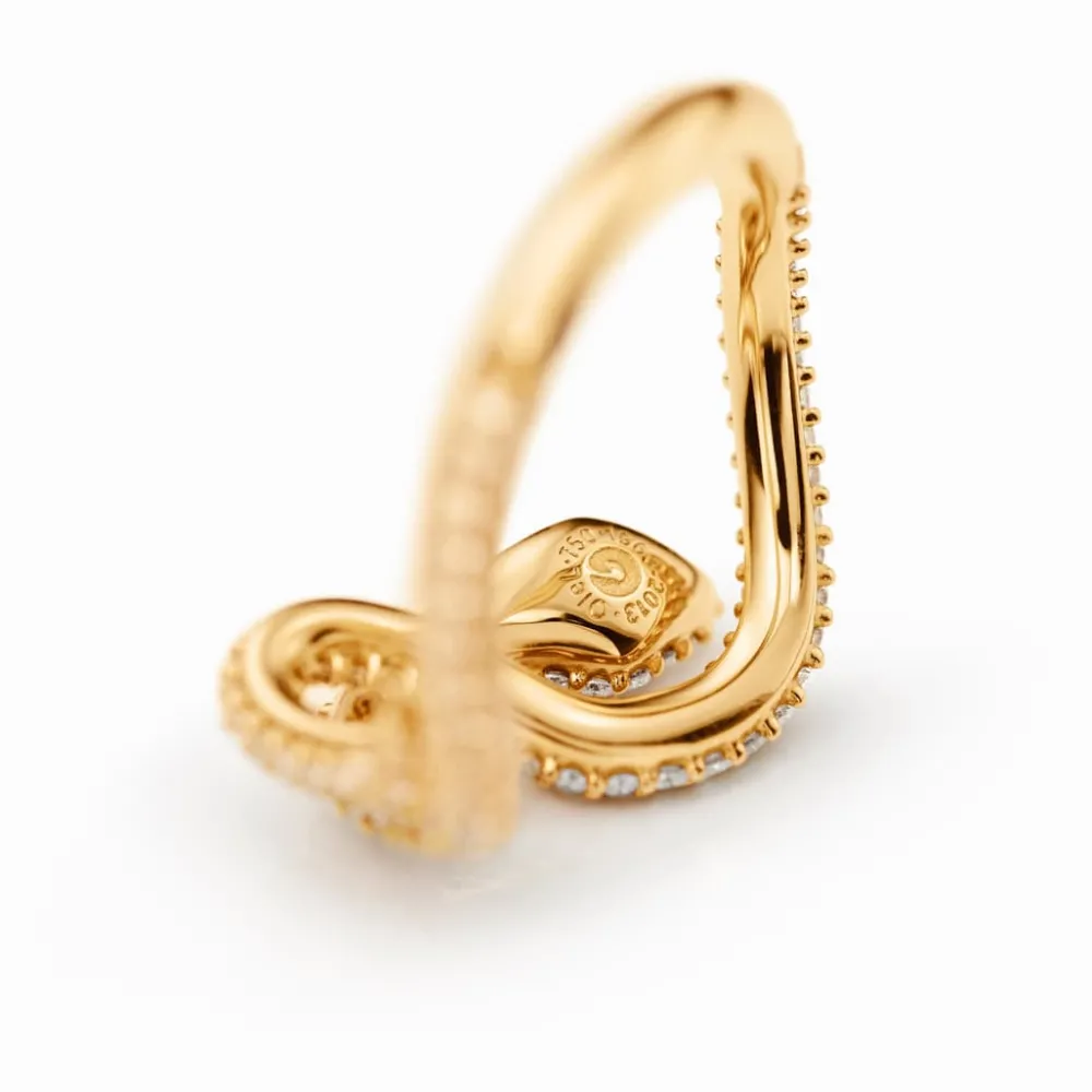 Ole Lynggaard Rings-Snakes ring small pavé