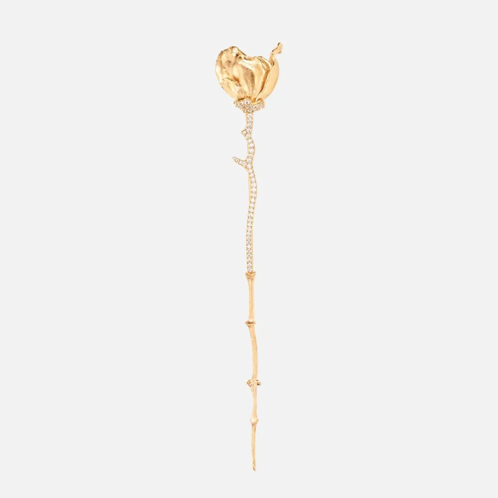 Ole Lynggaard Brooches-Wild Rose brooch small