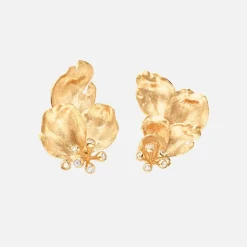 Ole Lynggaard Earring Pairs-Wild Rose stud earrings
