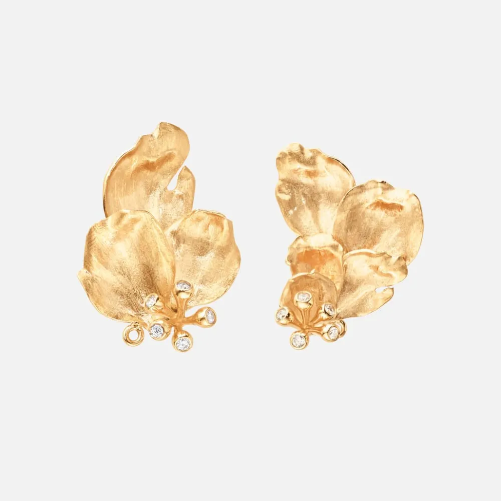 Ole Lynggaard Earring Pairs-Wild Rose stud earrings