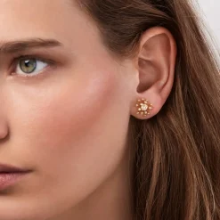 Ole Lynggaard Earring Pairs-Wild Rose stud earrings